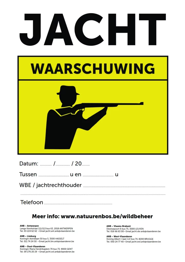Wandelen tijdens het jachtseizoen