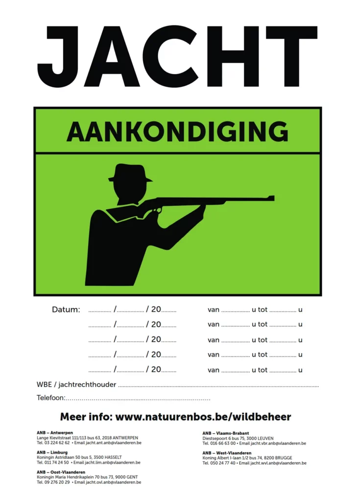 Wandelen tijdens het jachtseizoen